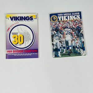 Minnesota Vikings Media Guide 1989-1990 Set Division Champions NFL History Colle